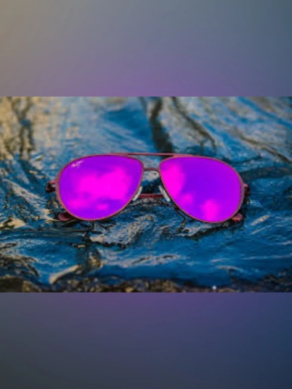 Maui Jim 543 Shallows Aviator Sunglasses Brushed Burgundy Maui Sunrise